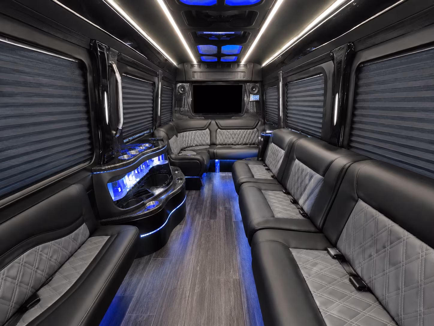 akron 30 passenger party bus interior