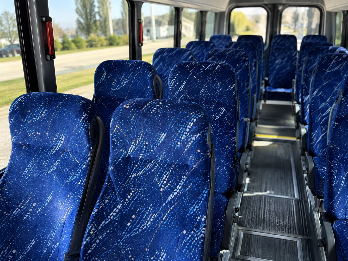 akron airport transportation onboard seating