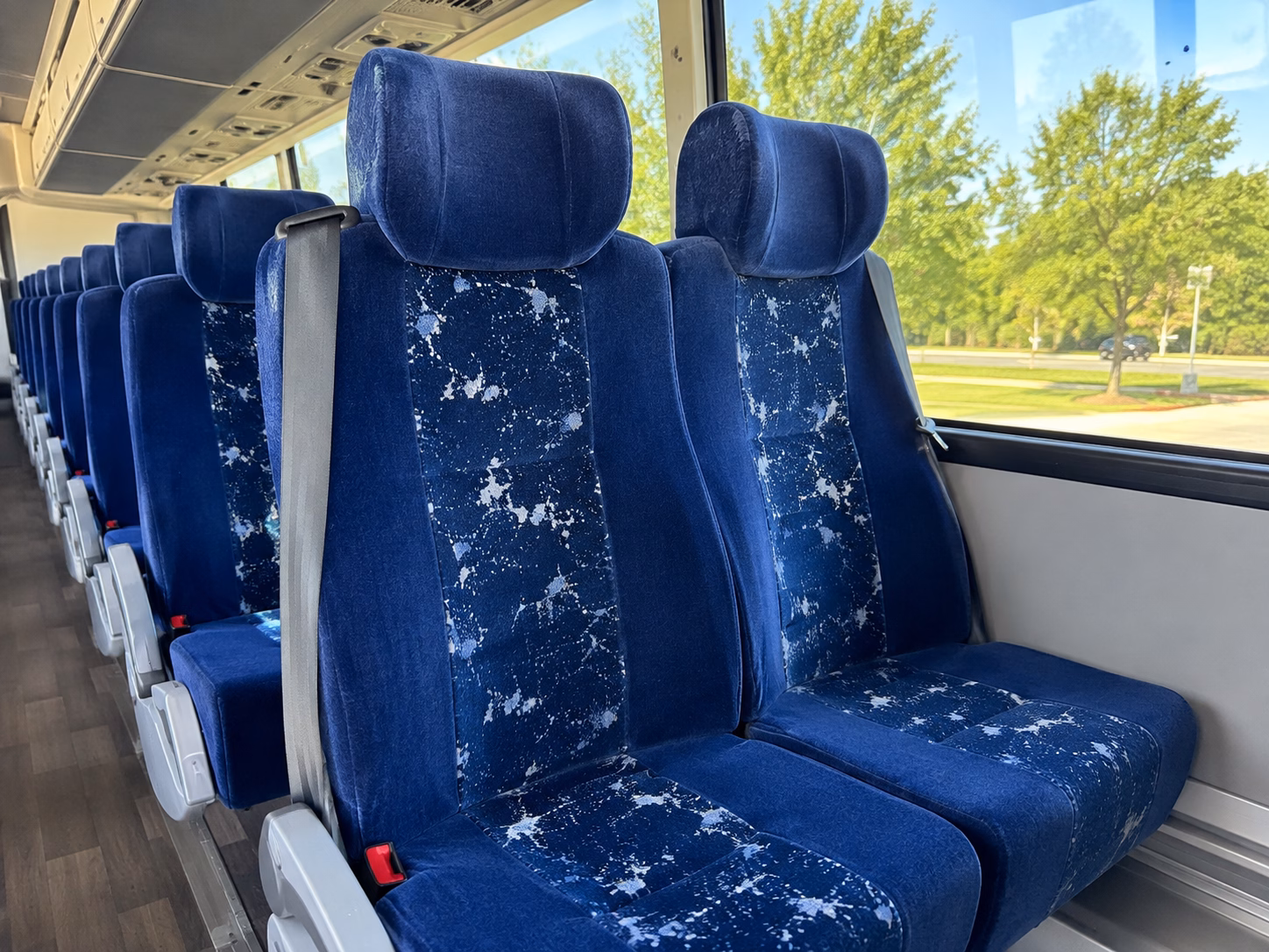 akron long distance transportation onboard seating