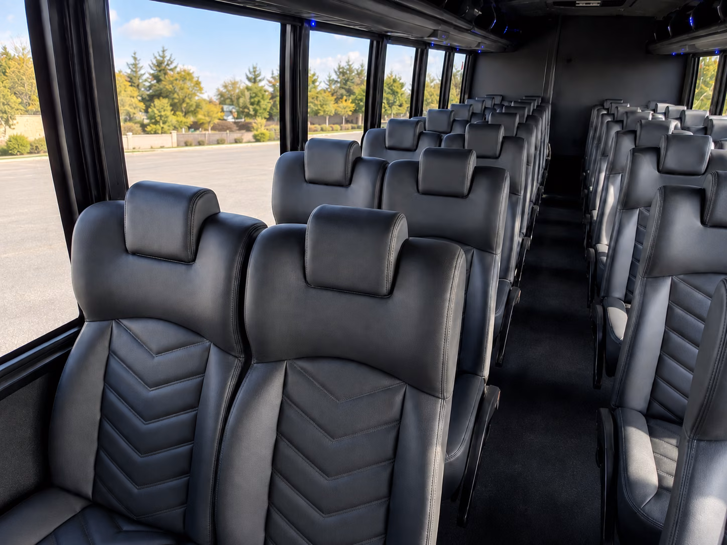 akron religious group transportation onboard seating